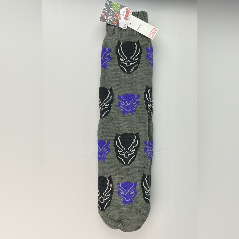 Marvel Avengers One Pair Men's Thick Warm Faux Fur Lined No Slip Slipper Socks